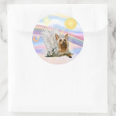 Zijde Terriër Ronde Sticker (Tas)