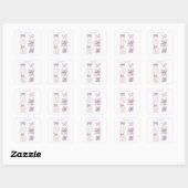 Zijde Tuin Paarse Bloem Sticker Set (Vel)