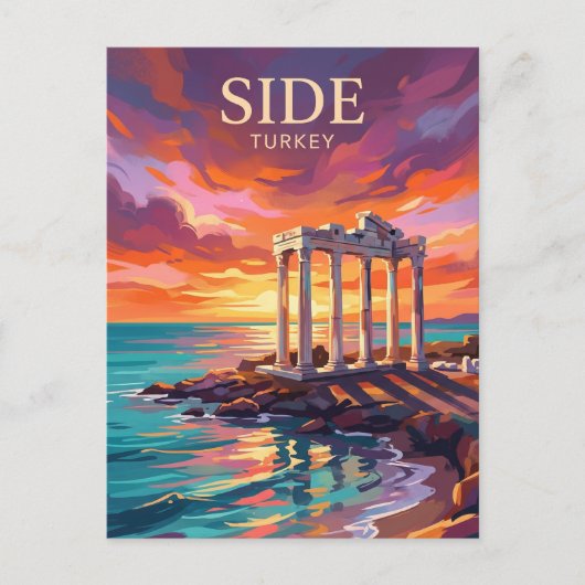 Zijde Turkije Briefkaart (Voorkant)