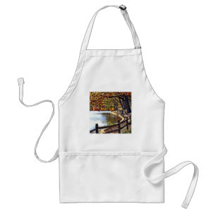 Zijde van de berg NJ - Vissen in Echo Lake Park Standaard Schort