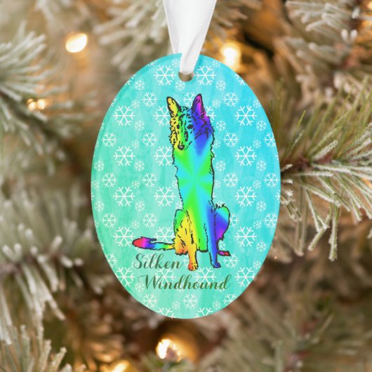 Zijde Windhound Ornament (Boom)