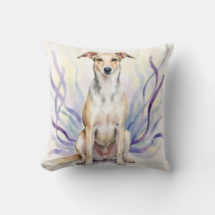 Zijde Windhound Waterverf Lint Flow Kunst Kussen