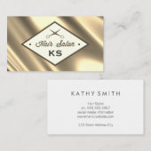 Zijdeachtig Gouden Haarstylist Visitekaartje (Voorkant / Achterkant)