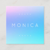 Zijdeachtig hemelsblauw vierkante visitekaartje (Voorkant)