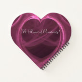 Zijdeachtig roze hart digitale kunst Sjabloon Notitieboek (Achterkant)