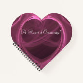 Zijdeachtig roze hart digitale kunst Sjabloon Notitieboek (Voorkant)