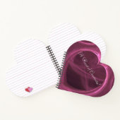 Zijdeachtig roze hart digitale kunst Sjabloon Notitieboek (Binnen)