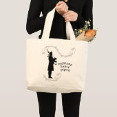 Zijdeachtige contour van een doedelzakspeler grote tote bag (Voorkant (product))