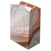 Zijdeachtige Furl Aanraking van Perzik Medium Cadeauzakje (Achterkant Gekanteld)