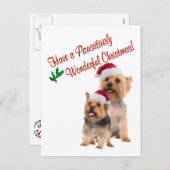 Zijdeachtige Kerstmis van Terrier wenst Briefkaart (Voorkant / Achterkant)