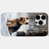 Zijdeachtige Terriër Laat het Sneeuwen Kerstmis Case-Mate iPhone Case (Achterkant (horizontaal))