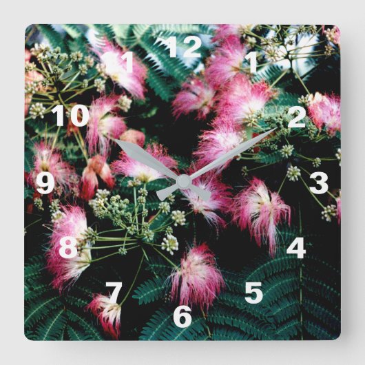 zijdeboom vierkante klok (Voorkant)