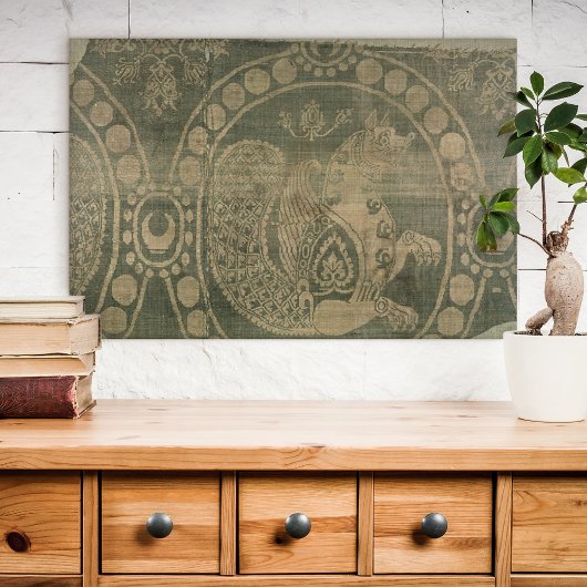 Zijdefragment met de 'Senmurv' Canvas Afdruk