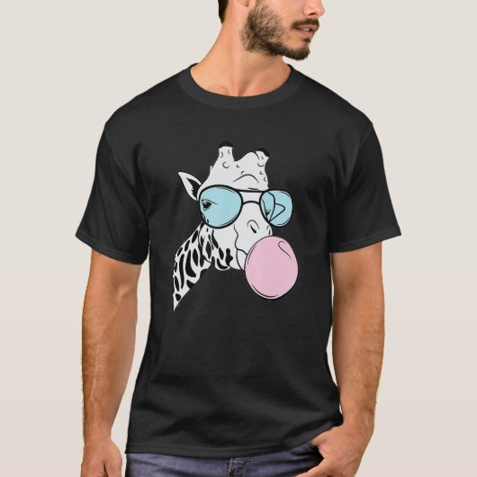 Zijdehals Bubblekauwgom Bril Cute Dier Grappig Cad T-shirt (Voorkant)