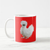 Zijdehoen op Rood Koffiemok (Links)