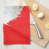 Zijdehoen op Rood Theedoek (Quarter Fold)