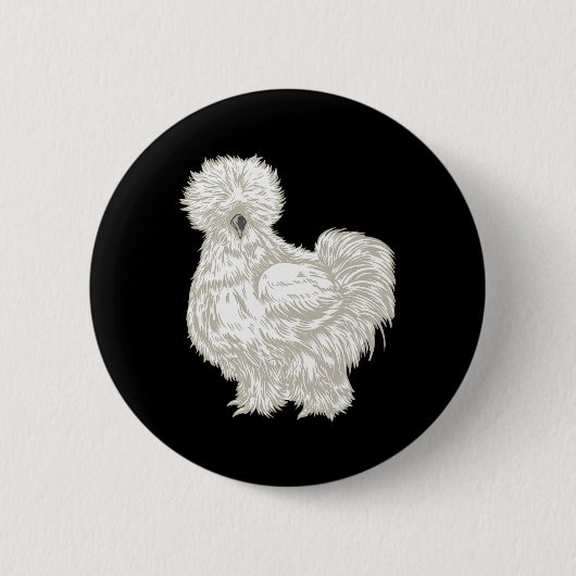 Zijdehoen  ronde button 5,7 cm (Voorkant)