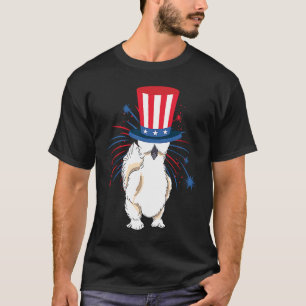 Zijdehoen Zijdeachtige Kip Grappig Patriotisch Gra T-shirt