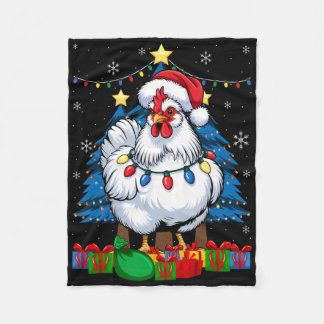 Zijdehoen Zijdeachtige Kip Grappige Kerst Grafiek Fleece Deken