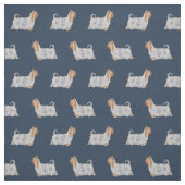 zijdehond blauw stof (Swatch)