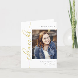 Zijdelend Afstuderen Foto Hartelijk dank Bedankkaart