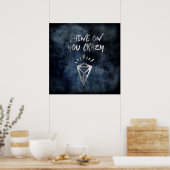 Zijdelheid op je gekke diamantcitaat Silver Typogr Poster (Keuken)