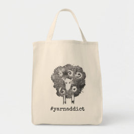 Zijdelings breiwerk| Haakprojecttas voor garenvers Tote Bag