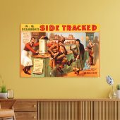 Zijdelings gevolgd - Comical Caf � Scene Theater Canvas Afdruk (Insitu (Woonkamer))