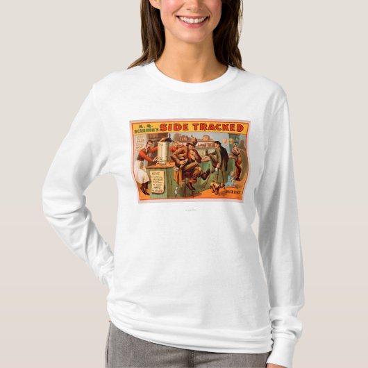 Zijdelings gevolgd - Comical Caf � Scene Theater T-shirt (Voorkant)