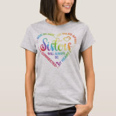 Zijdelings of zijdelings geplaatste zusters t-shirt (Voorkant)
