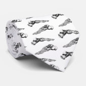 Zijdelings uitzicht van de botten van de voeten stropdas (Opgerold)