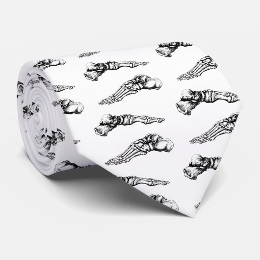 Zijdelings uitzicht van de botten van de voeten stropdas (Opgerold)