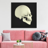 Zijdelings Uitzicht van de menselijke schedel Canvas Afdruk (Insitu (Woonkamer))