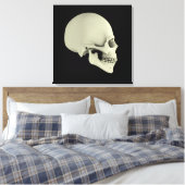 Zijdelings Uitzicht van de menselijke schedel Canvas Afdruk (Insitu (Slaapkamer))