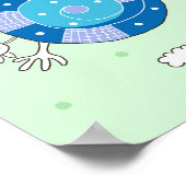 Zijdelings uitzicht van kinderen die op boomtak sp poster (Hoek)