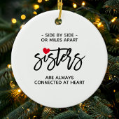 Zijdelings verbonden zussen bij hardetoewijzing keramisch ornament