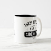 Zijdelingse quest tweekleurige koffiemok (Voorkant rechts)