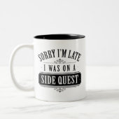 Zijdelingse quest tweekleurige koffiemok (Links)