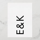 Zijdelingse wonden Onyx Weddenschap REAL GOLD Foil Folie Uitnodiging (Achterkant)