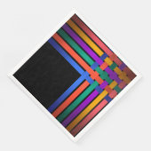 Zijdelinten lijnen zwart achtergrondpatroon helder servet (Hoek)