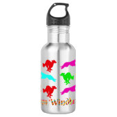 Zijden Windhound hardlopen  Waterfles (Voorkant)