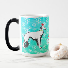 Zijden Windhound Kerstmis  Magische Mok