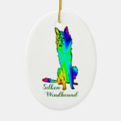Zijden Windhound Ornament (Voorkant)