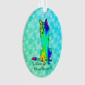 Zijden Windhound Ornament (voorkant)