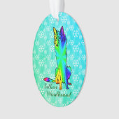 Zijden Windhound Ornament (voorkant)