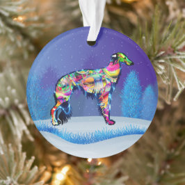 Zijden Windhound Ornament