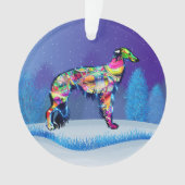 Zijden Windhound Ornament (voorkant)