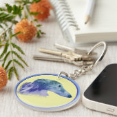 Zijden Windhound Ster Sleutelhanger (Voorkant Rechts)