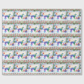 Zijden Windhound X-mas Cadeaupapier (Vlak)