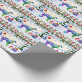 Zijden Windhound X-mas Cadeaupapier (Hoek)